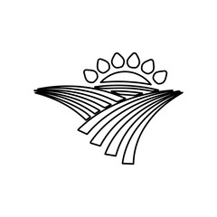 sun icon on a white background, vector illustration