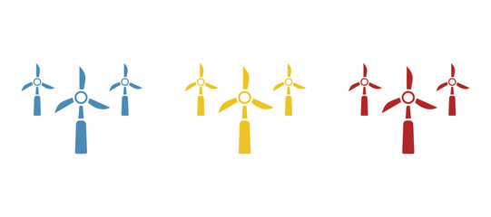 windmill icon on a white background, vector illustration