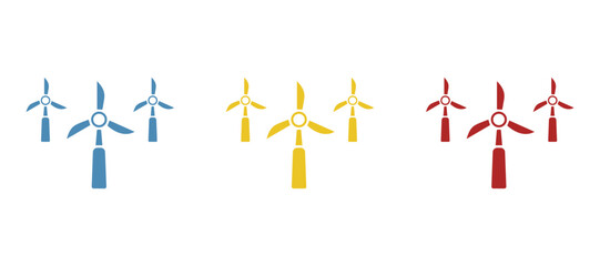 windmill icon on a white background, vector illustration