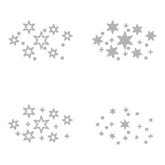 star icon, star composition, on a white background, vector illustration