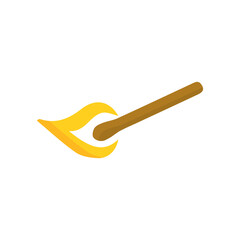 match icon, fire, on a white background, vector illustration