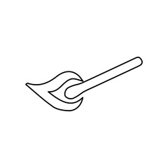 match icon, fire, on a white background, vector illustration