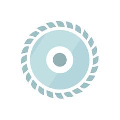 circular saw icon on a white background, vector illustration