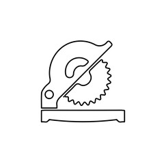 circular saw icon on a white background, vector illustration
