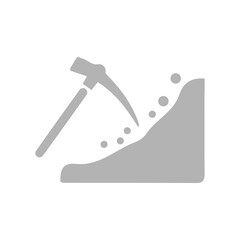 crust icon, mine on a white background, vector illustration