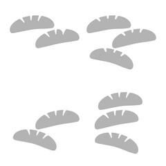 bread icon on a white background, vector illustration
