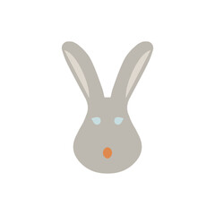 rabbit icon on a white background, vector illustration