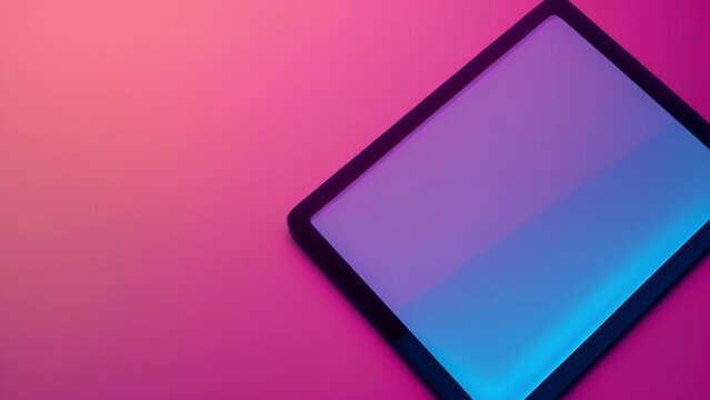 Blank mockup of a tablet screen with a gradient color scheme perfect for showcasing your responsive web design on various devices.