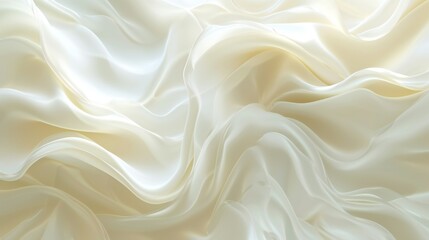 Fototapeta premium A cascade of calming cream flows gracefully, blending shades of Ivory Blossom and Serene Sapphire for tranquil waters.