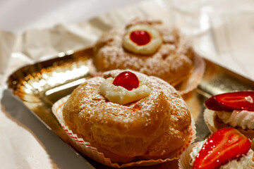 Italian dessert Zeppole di San Giuseppe
