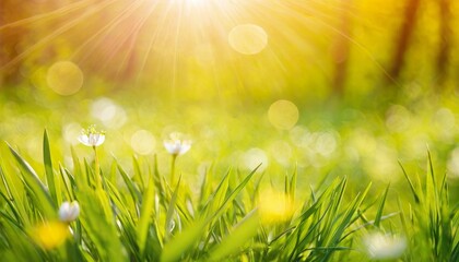 Obraz premium abstract spring background with bokeh