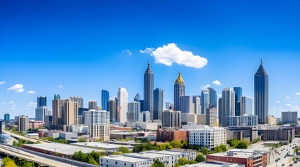 The downtown Atlanta, Georgia skyline Pro Photo
