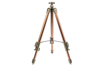 Capturing the World: A Camera Perched on a Tripod.. On a White or Clear Surface PNG Transparent Background.