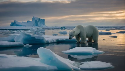 Foto op Canvas Majestic Polar Bear: King of the Ice in the Arctic Wilderness © LL. Zulfakar Hidayat