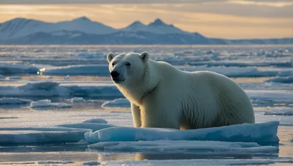 Foto op Aluminium Majestic Polar Bear: King of the Ice in the Arctic Wilderness © LL. Zulfakar Hidayat