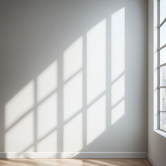 minimalist blurred natural light windows shadow overlay on wall