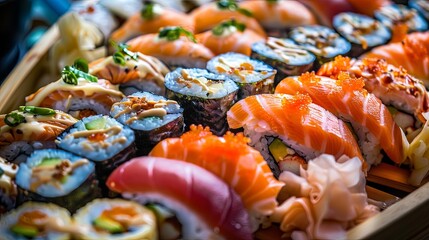 sushi set in the restaurant