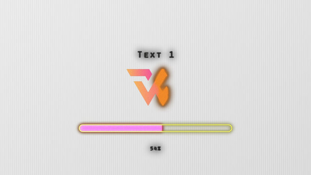 Dissolve CRT Loading Bar Logo Reveal