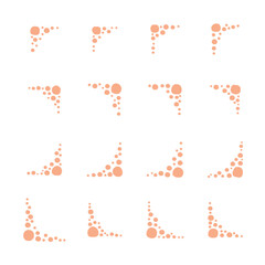 Aesthetic round corner border shape art decoration vector illustration.