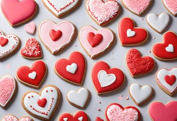 Fototapeta premium heart shaped cookies