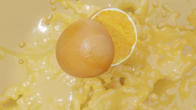 Orange splash orizontal