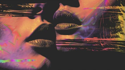 LGBT pride girls, Y2k art for t-shirts and clothes, collage with a negative photocopy effect. Rough brutal elements for 90s vintage design. Ai Generation