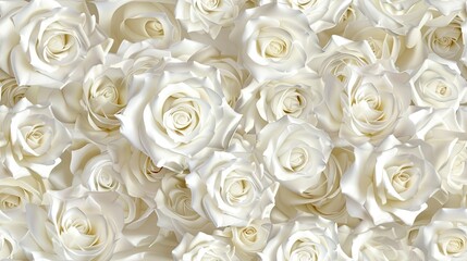 white roses arranged in an elaborate pattern, imbuing your composition with romance and allure, ideal for Valentine's Day-themed designs or memorable occasions. SEAMLESS PATTERN