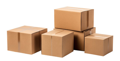 Cardboard boxes, cut out