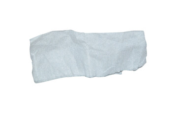 Crumpled white paper towel isolated on transparent or white background PNG file