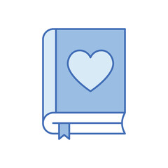 Blue Line  Love Story vector icon