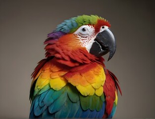 Obraz premium Rainbow parrot, LGBT colors