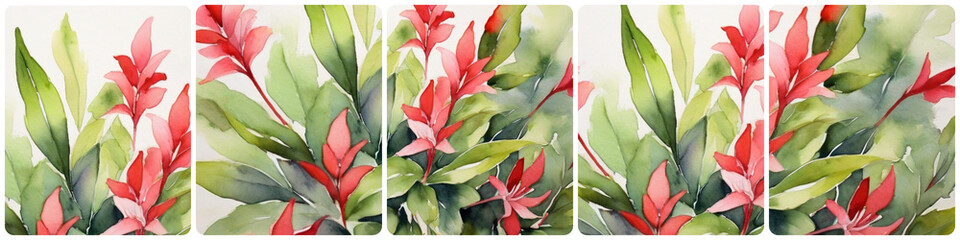 floral wallpaper art watercolour design, collage header