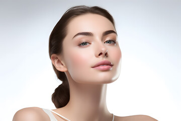 Obraz premium Portrait of asian woman smile on white background.