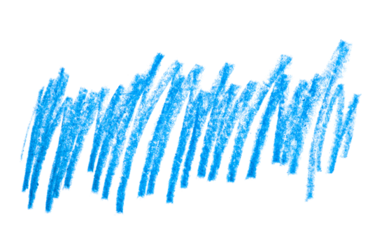 A photo of a blue pencil stroke on a transparent background. This minimalist design can be used for illustrations, logos, brand graphics, and more.