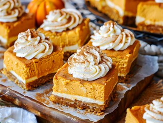 Pumpkin Cheesecake Bars - 768682185