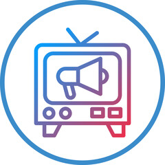 Vector Design TV Commercial Icon Style