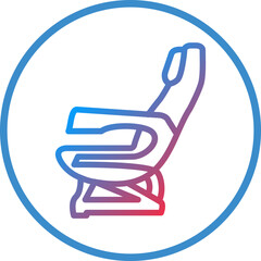 Vector Design Airplane Seat Icon Style