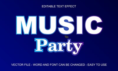 Editable text effect music party mock up