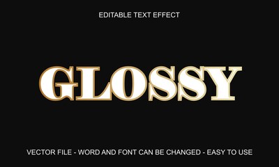 Editable shiny text effect, luxury text style