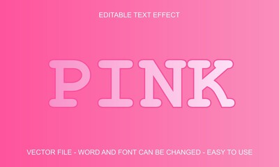 Editable text effect pink mock up, luxury text style
