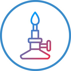 Vector Design Bunsen Burner Icon Style