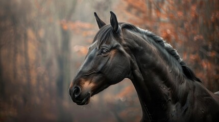 Horse portrait. Generative AI