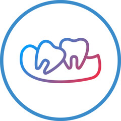 Vector Design Wisdom Tooth Icon Style