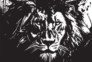 Savage Majesty: Grunge Lion Texture.