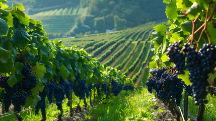 vineyards up close, wine production, beautiful view, wine-producing area, winery view, wine...