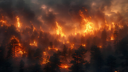 very large and scary forest fires