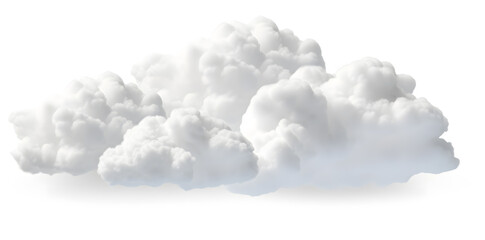 White soft clouds isolated on white background