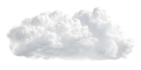 White soft clouds isolated on white background