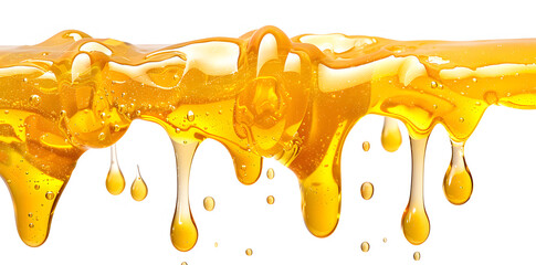 Sweet honey dripping or splash isolated on background
