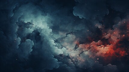 Dark blue abstract background in the form of clouds